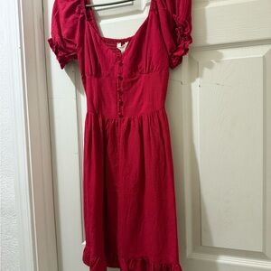 Elegant Red Mini Dress